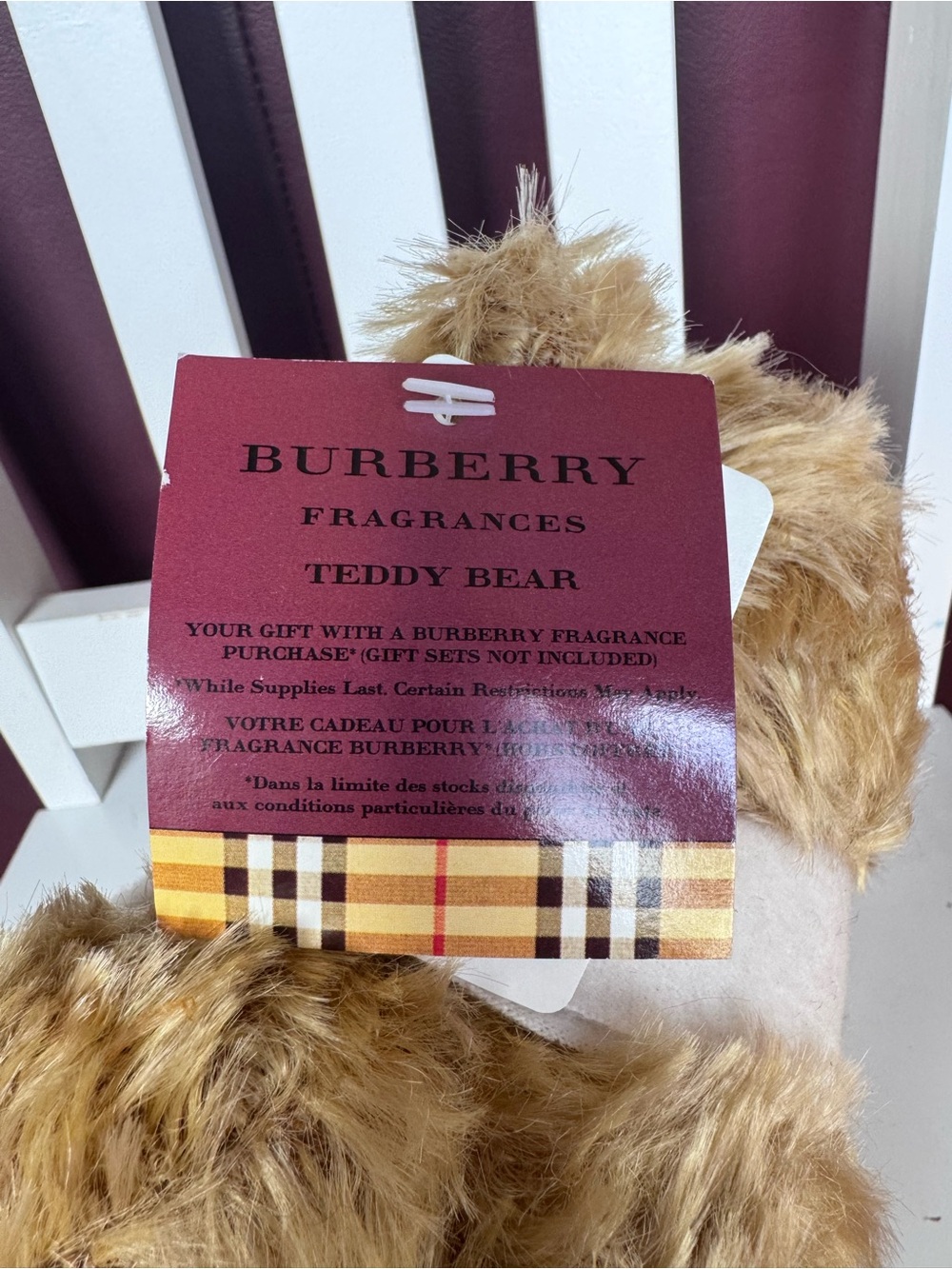 Vintage 2000's Burberry
Fragrance Teddy Bear plush with Monogram 'B' Scarf - Picture 5 of 7
